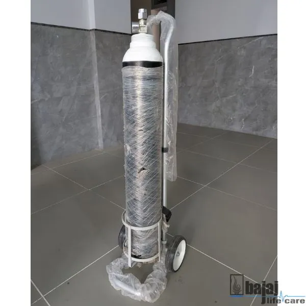 oxygen cylinder with aluminium trolley.webp
